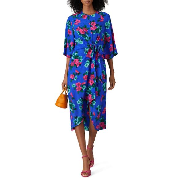 ESSENTIEL ANTWERP Vayen Draped Detail Midi Dress Size 36/ 8 - Picture 1 of 10